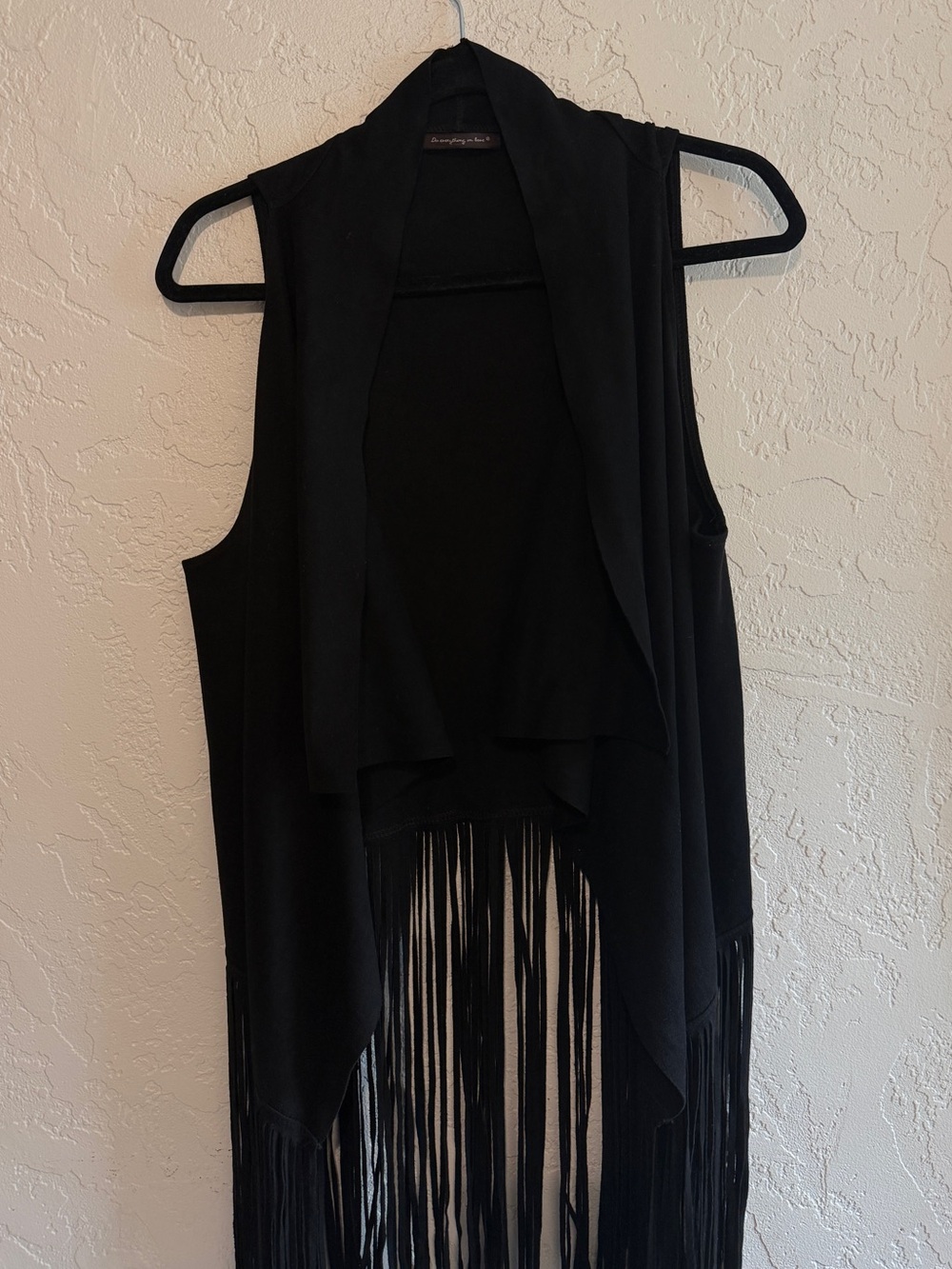 Do Everything In Love Black Fringe Vest